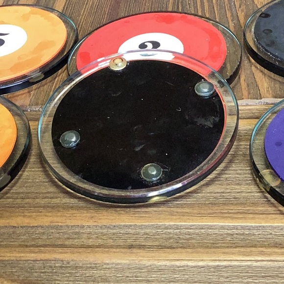 FINAL SALE PRICE Protocol Pool Ball Coaster Set - Picture 4 of 4